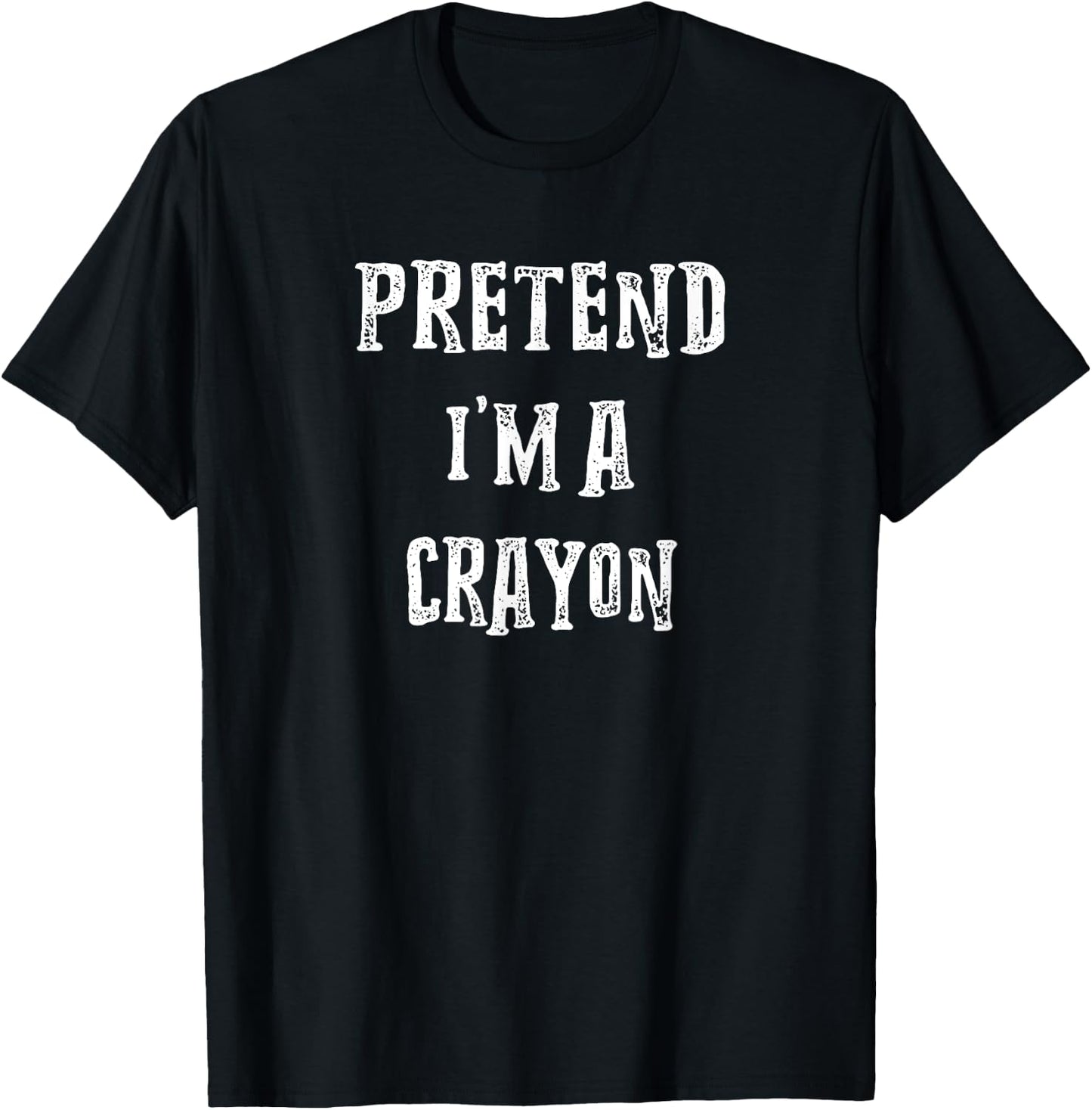 Pretend I'm A Crayon Halloween Costume Couples Matching T-Shirt - T-Shirt | Black