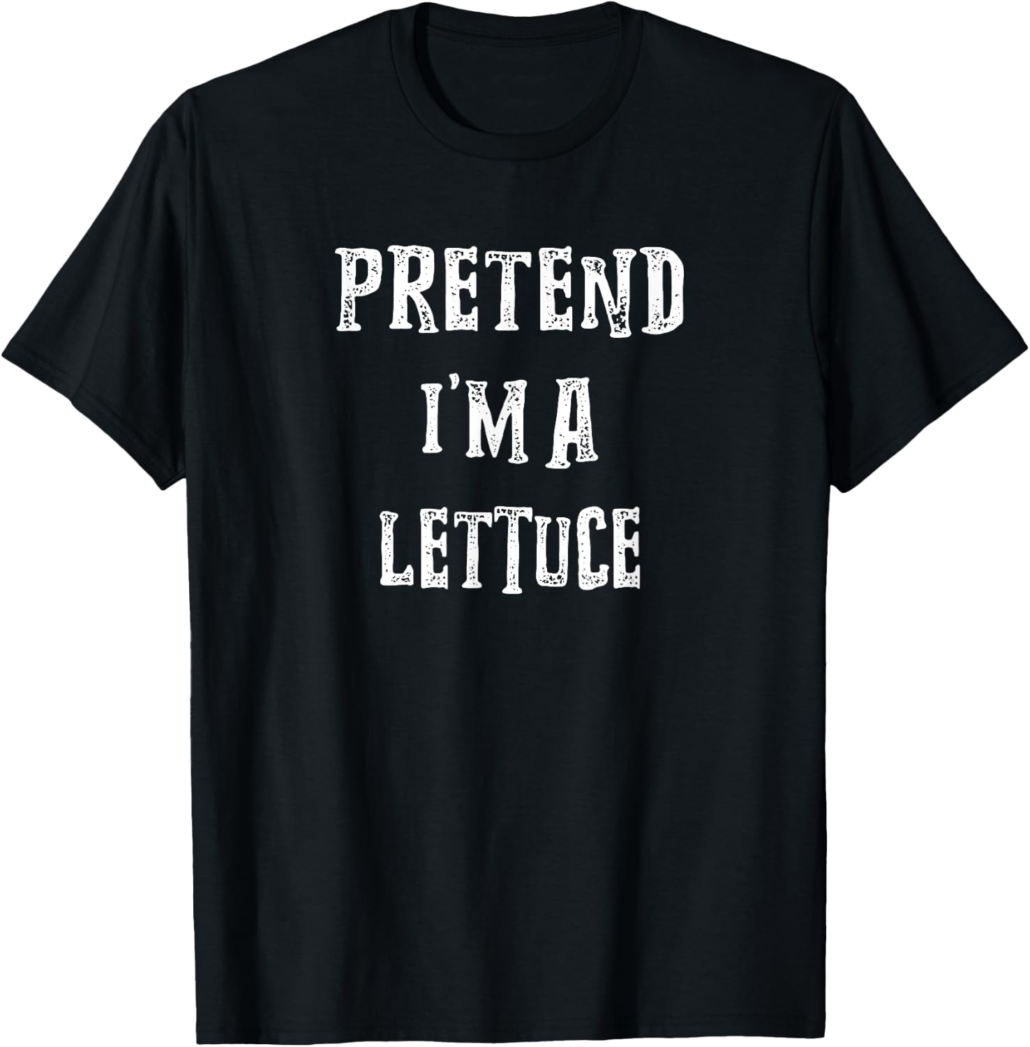 Pretend I'm A Lettuce Halloween Costume Couples Matching T-Shirt - T-Shirt | Black
