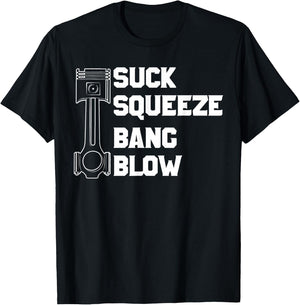 Suck Squeeze Bang Blow T-Shirt - T-Shirt | Black