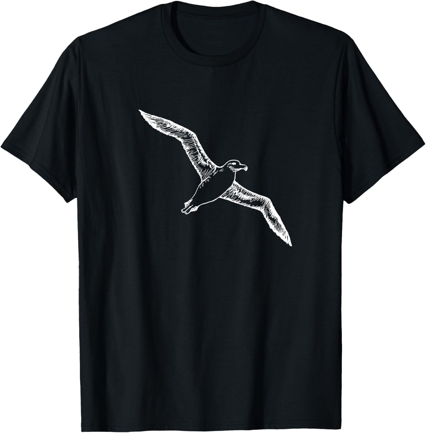 Flying Albatross Bird Design Gift Bird Lover Men Women T-Shirt - T-Shirt | Black