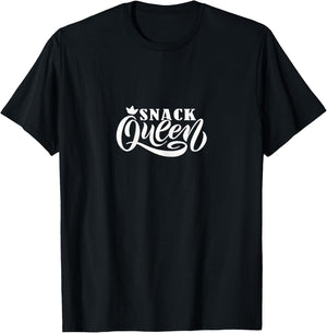 Snack Queen | Funny hungry munchies lover T-Shirt - T-Shirt | Black