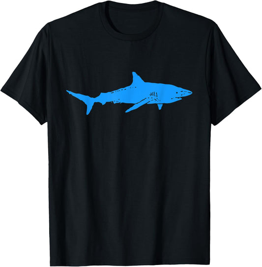 Shark | Cool Blue Shark | Shark Ocean Gift T-Shirt - T-Shirt | Black