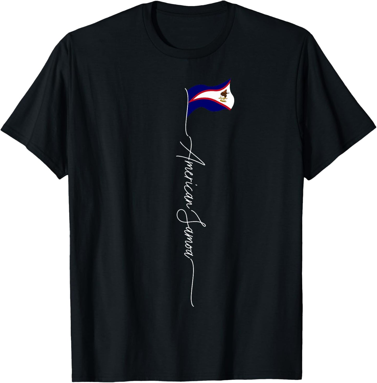 American Samoa Flag, American Samoan Patriotic Flag T-Shirt - T-Shirt | Black