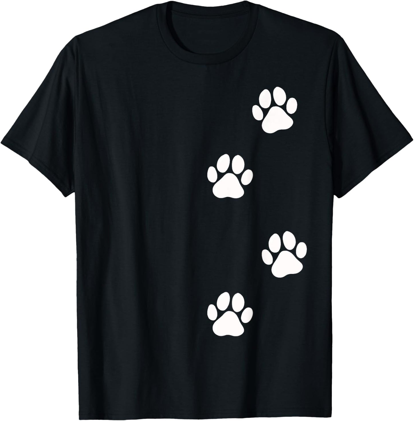Paw Print Dog Cat Pet Lover Women Girls Kids T-Shirt - T-Shirt | Black