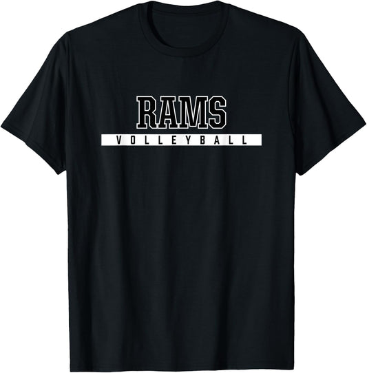 Rams Rockford High School Volleyball T-Shirt - T-Shirt | Black