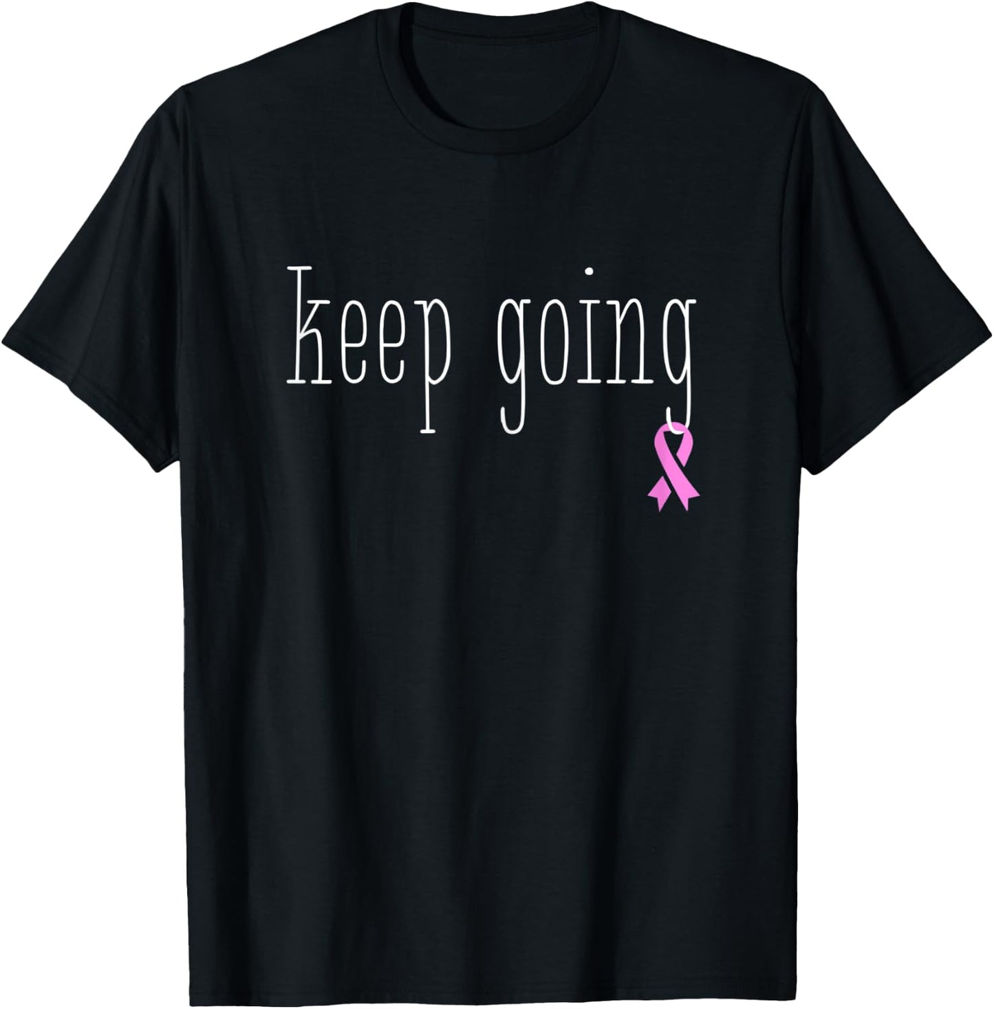 Breast Cancer Treatment Survivor Gift Design Pink Ribbon T-Shirt - T-Shirt | Black