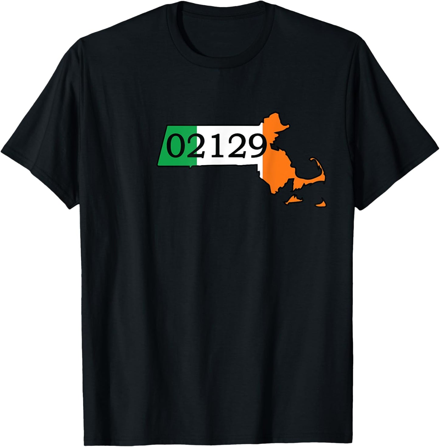 Charlestown 02129 Irish Flag T-Shirt - T-Shirt | Black