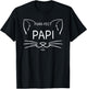 Purr-fect Papi Funny Cat Lover Daddy Dad Father Kitten Owner Women Kids T-Shirt - T-Shirt | Black