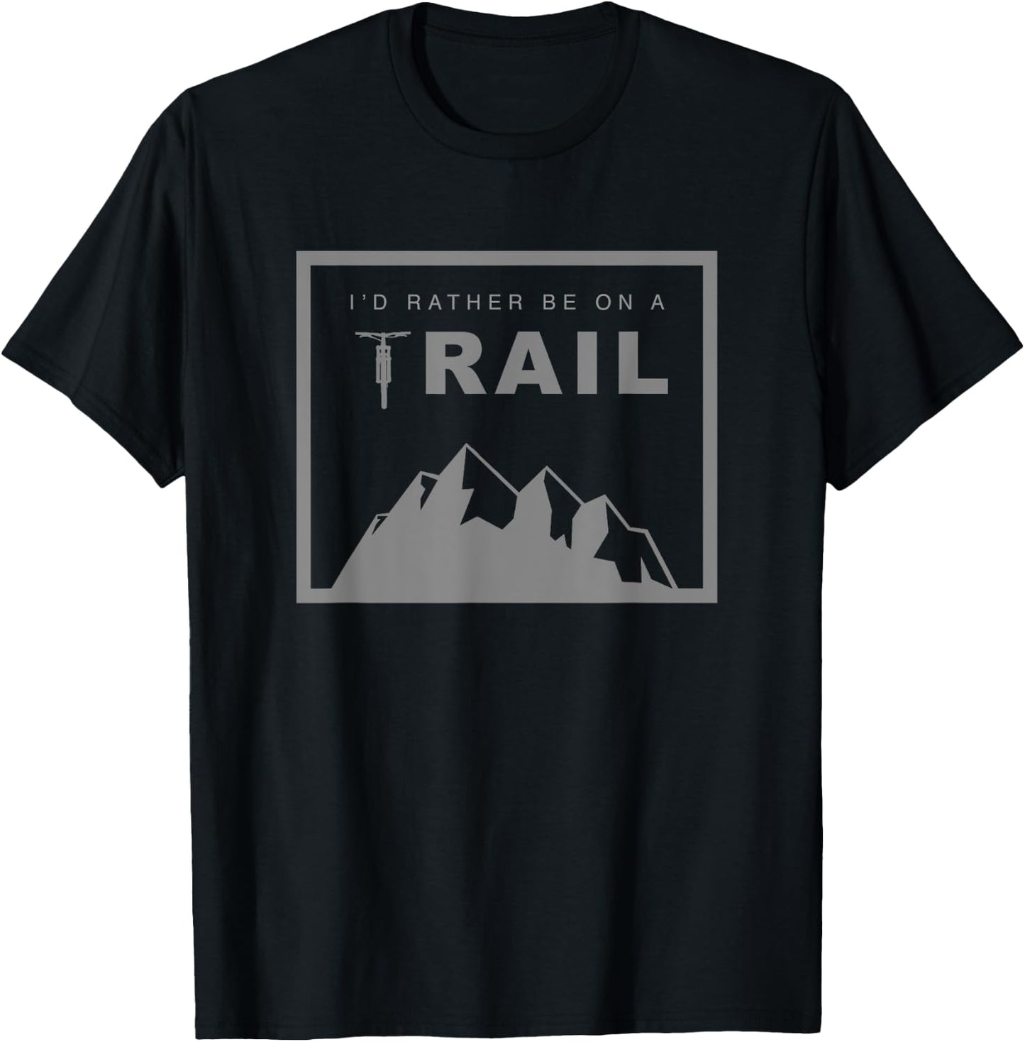 I'd Rather Be On A Trail MTB Mountain Bike T-Shirt - T-Shirt | Black