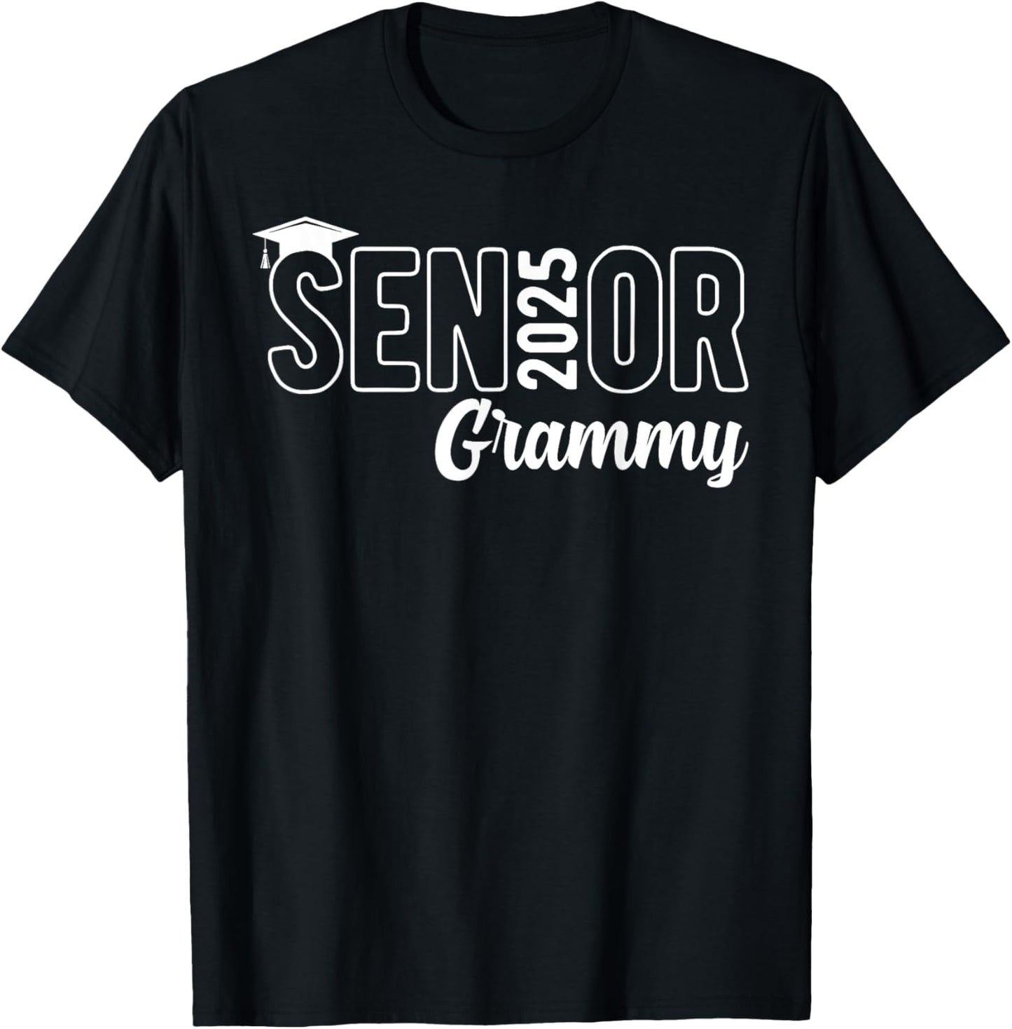 Proud Senior Grammy 2025 Senior 2025 Class Of 2025 T-Shirt - T-Shirt | Black