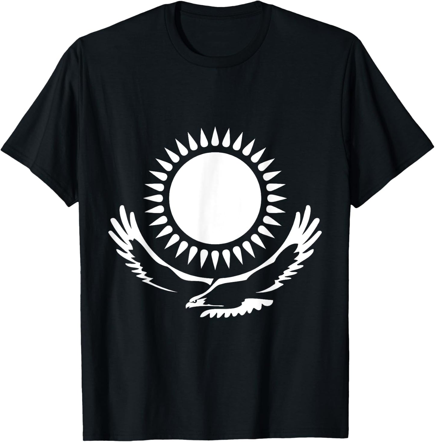 Republic of Kazakhstan Kazakhstan Kazakh Flag Horse T-Shirt - T-Shirt | Black