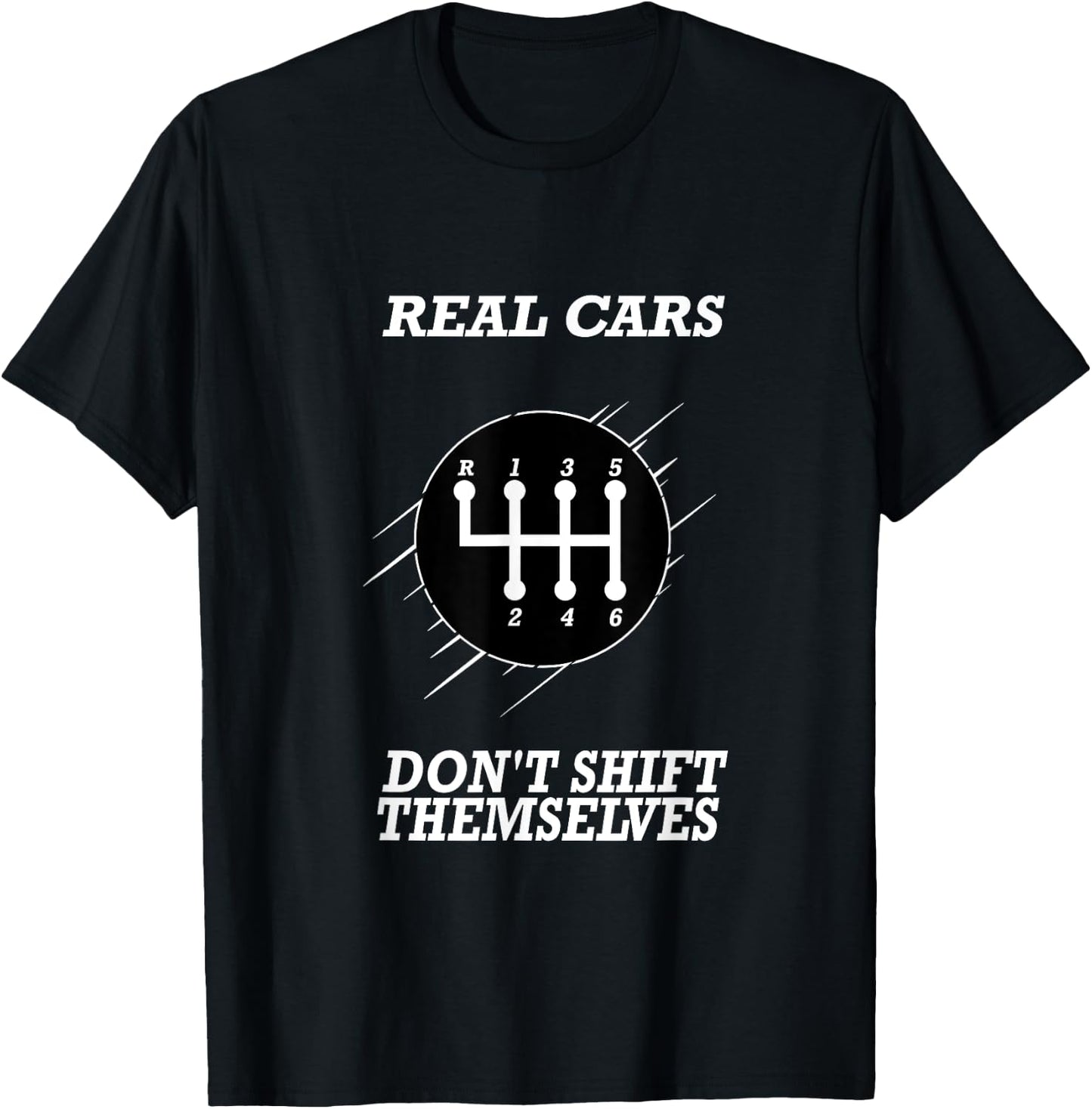 6 Speed Manual Transmission Shift Pattern T-Shirt - T-Shirt | Black