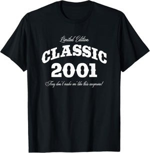 24 Year Old Vintage Classic Car 2001 24th Birthday T-Shirt - T-Shirt | Black