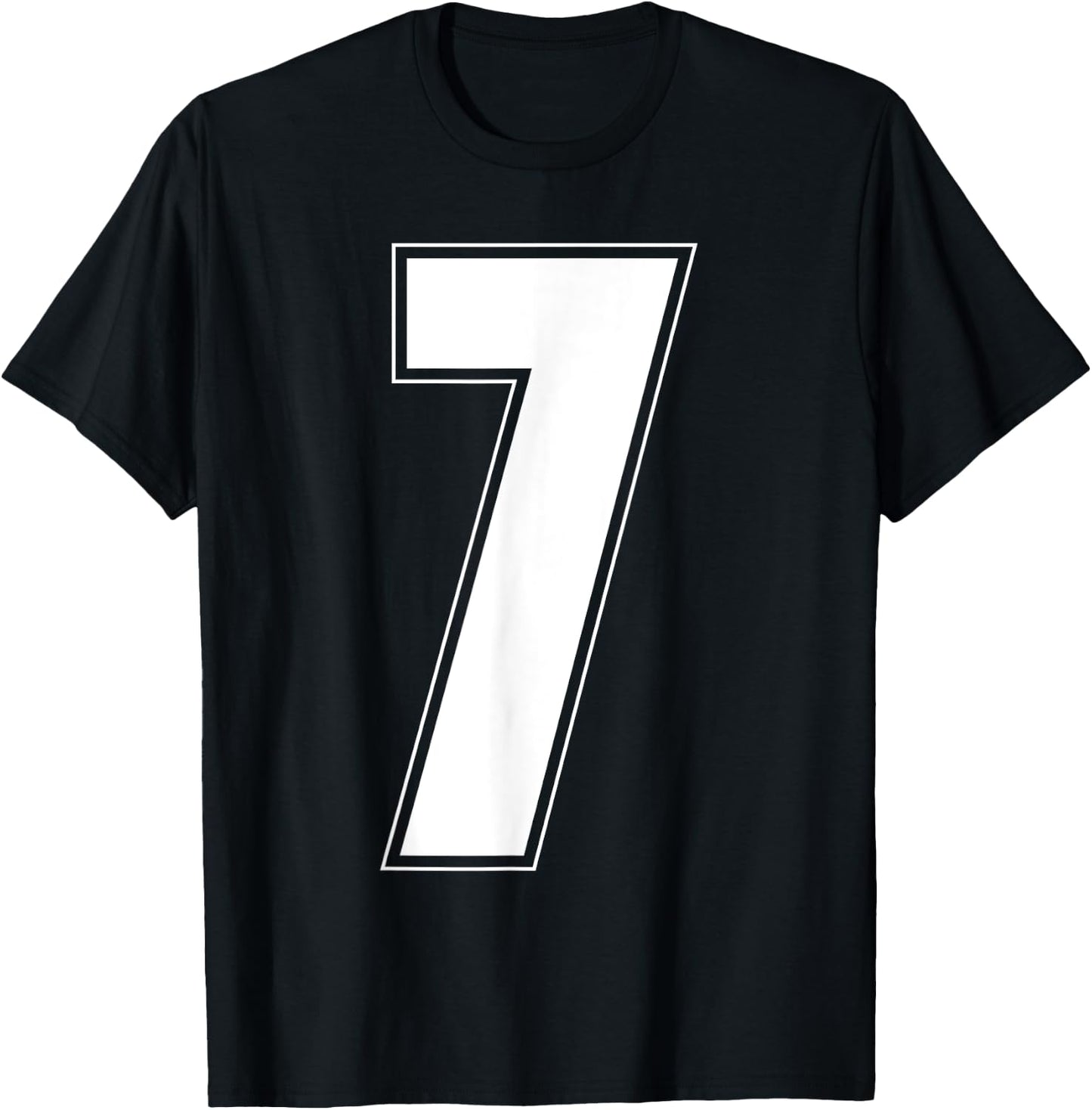 Halloween Group Costume #7 Sports Jersey Number 7 T-Shirt - T-Shirt | Black