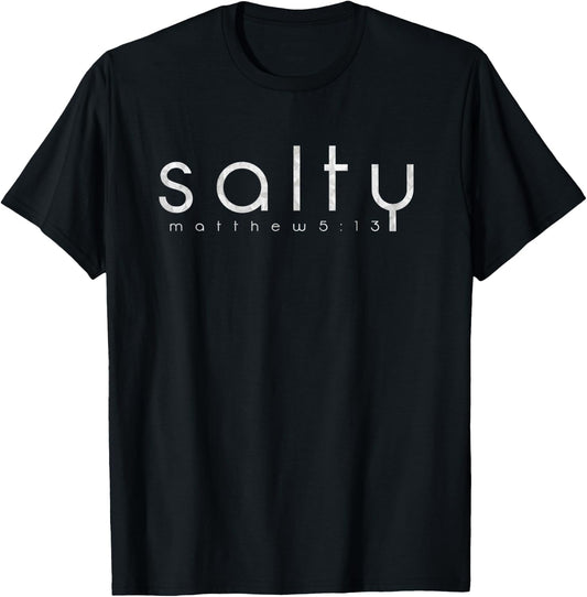 Salty Matthew 5:13 Salt of the earth Christian T-Shirt - T-Shirt | Black