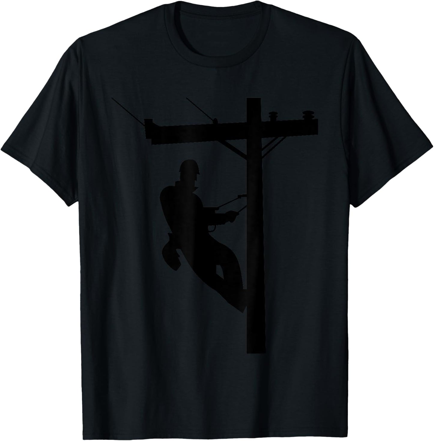 Lineman | Electric Cable Lineman Gift T-Shirt - T-Shirt | Black