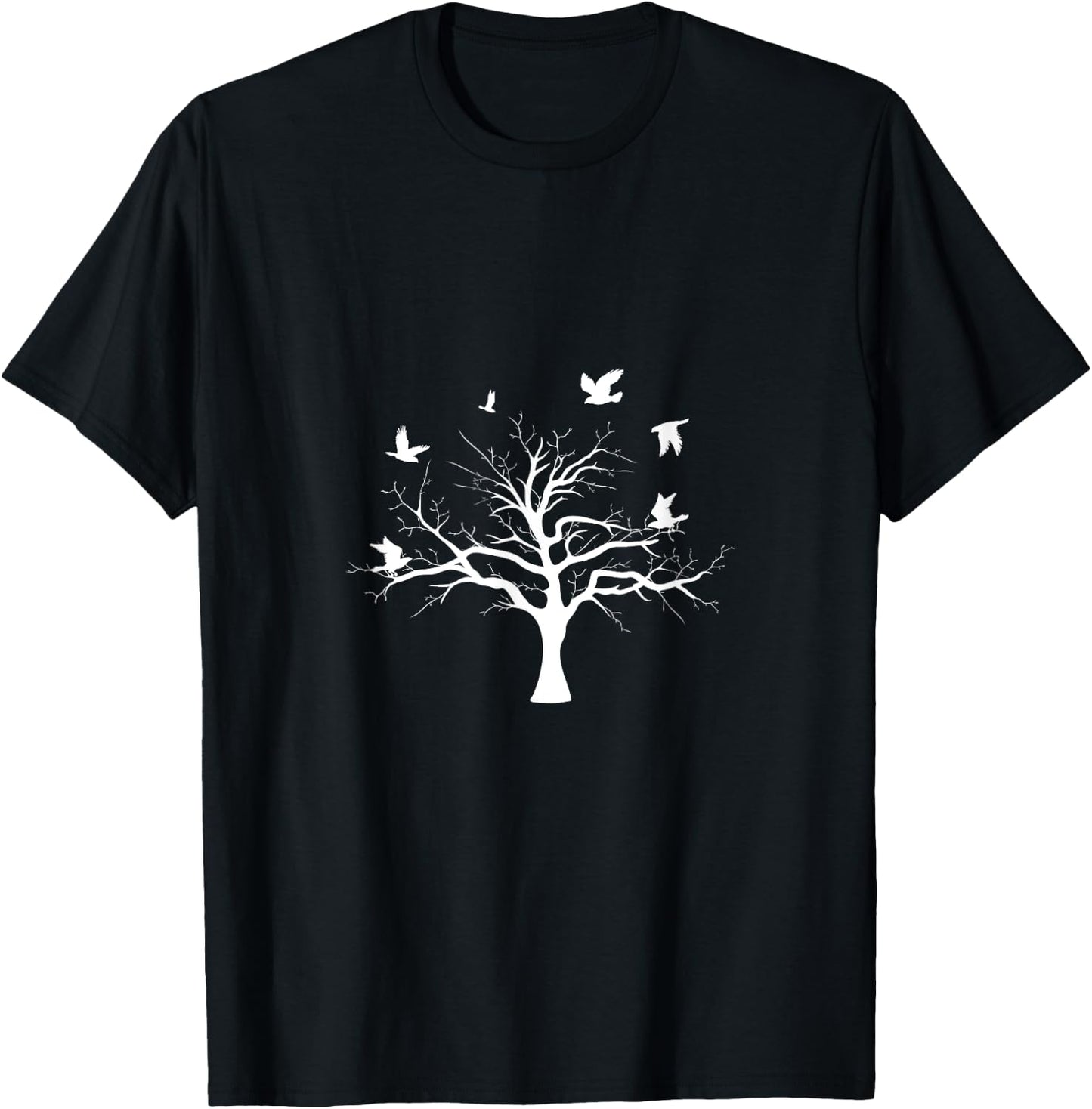 Forest Bird Scary Raven T-Shirt - T-Shirt | Black