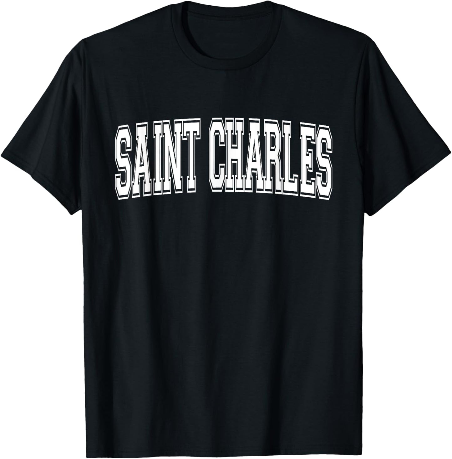 SAINT CHARLES IL ILLINOIS USA Vintage Sports Varsity Style T-Shirt - T-Shirt | Black