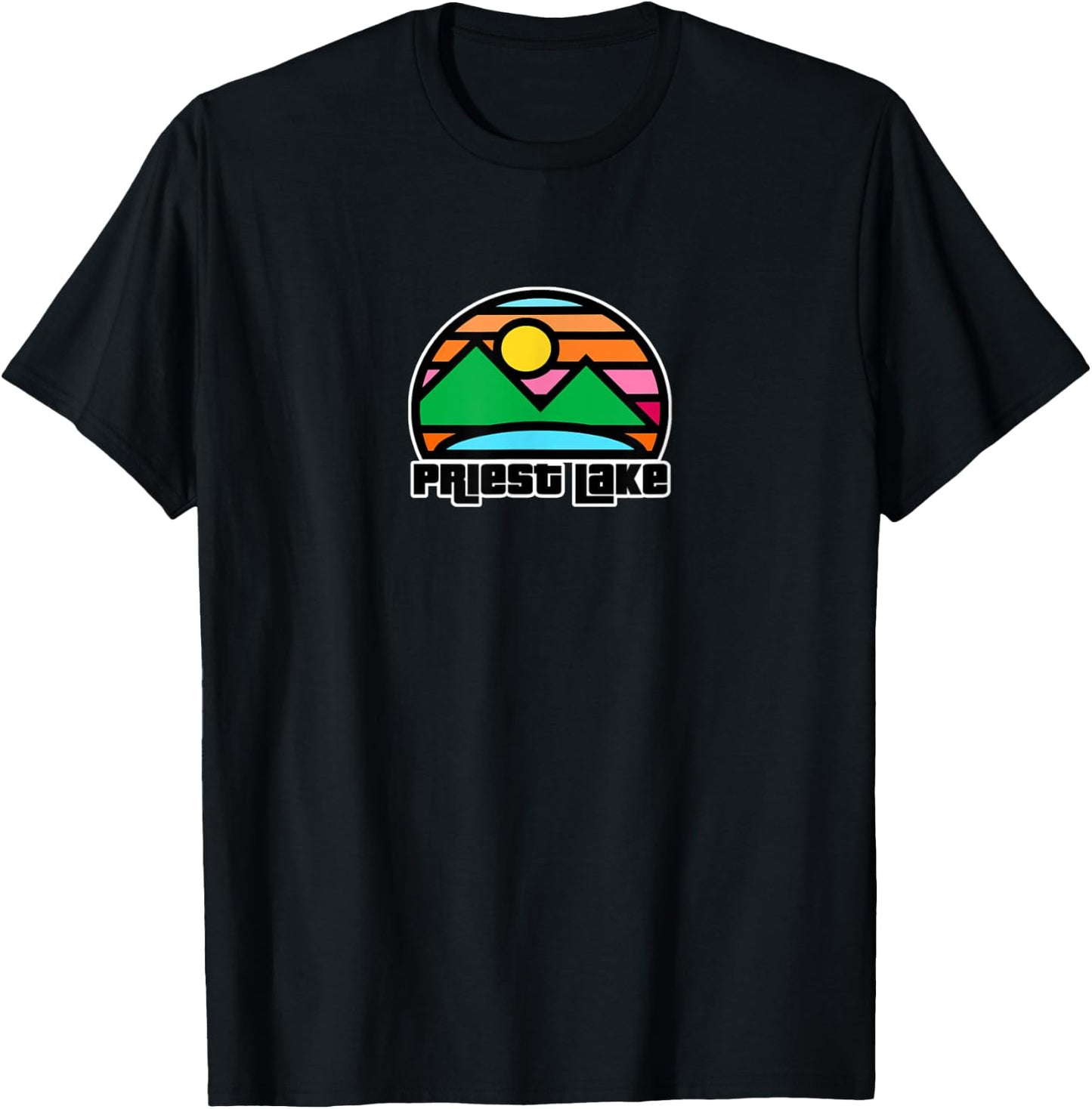Priest Lake Idaho Nature Vacation Souvenir T-Shirt - T-Shirt | Black