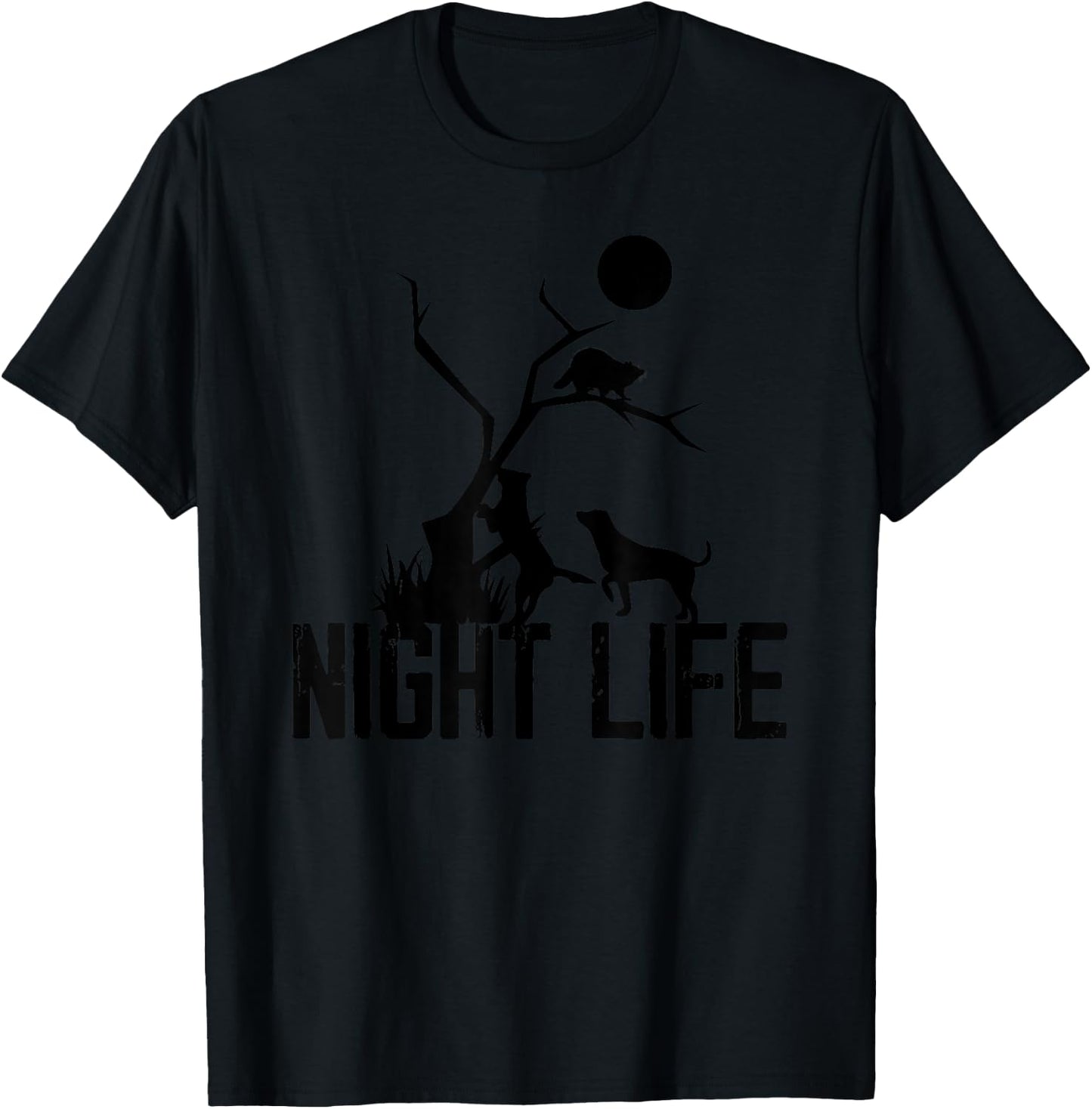 Coon Hound Hunting Night Life Hunting Dog Coon Hunting Women T-Shirt - T-Shirt | Black