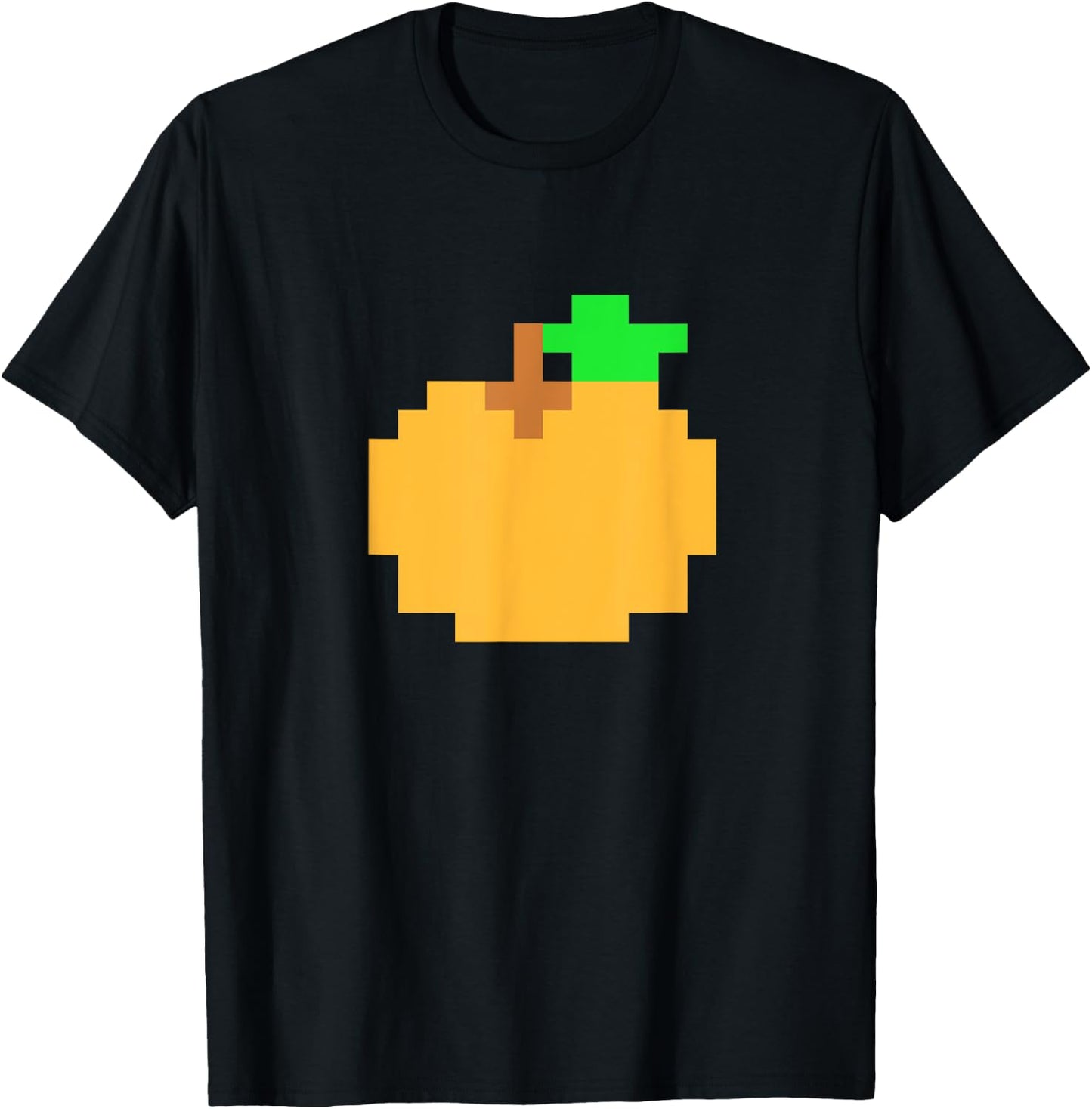 Orange Pixel 8-bit Arcade Video Game Matching Costume Team T-Shirt - T-Shirt | Black