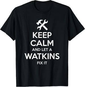 WATKINS Funny Surname Birthday Family Tree Reunion Gift T-Shirt - T-Shirt | Black