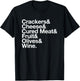 Charcuterie Board Shirt Cheese Lover Foodie Ampersand List T-Shirt - T-Shirt | Black
