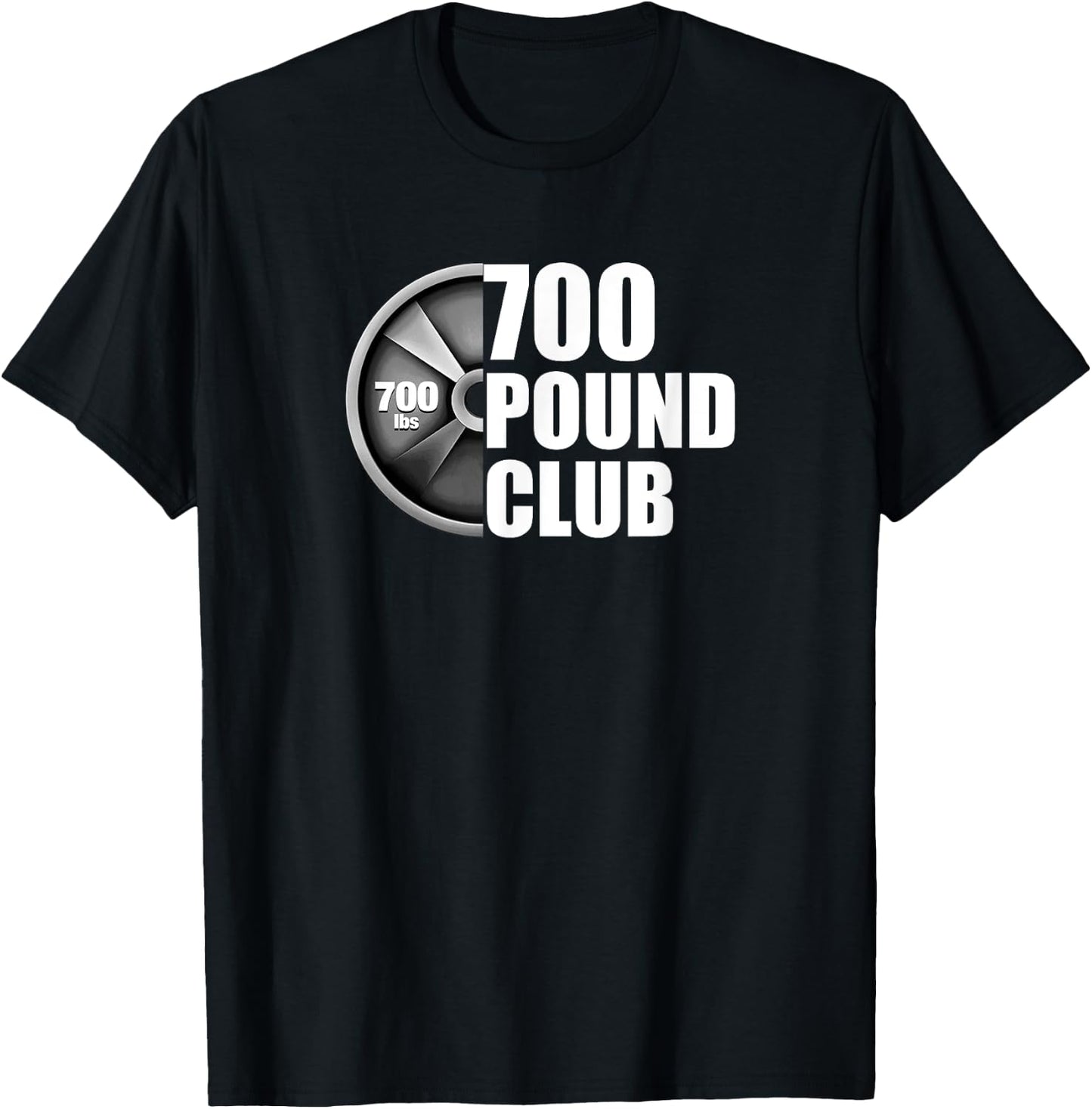 700 Pound Club Powerlifting T-Shirt - T-Shirt | Black