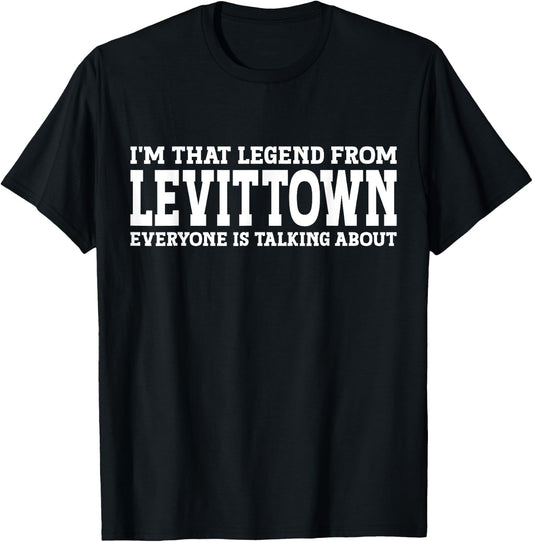 Levittown Hometown NY New York Home Roots City Levittown T-Shirt - T-Shirt | Black