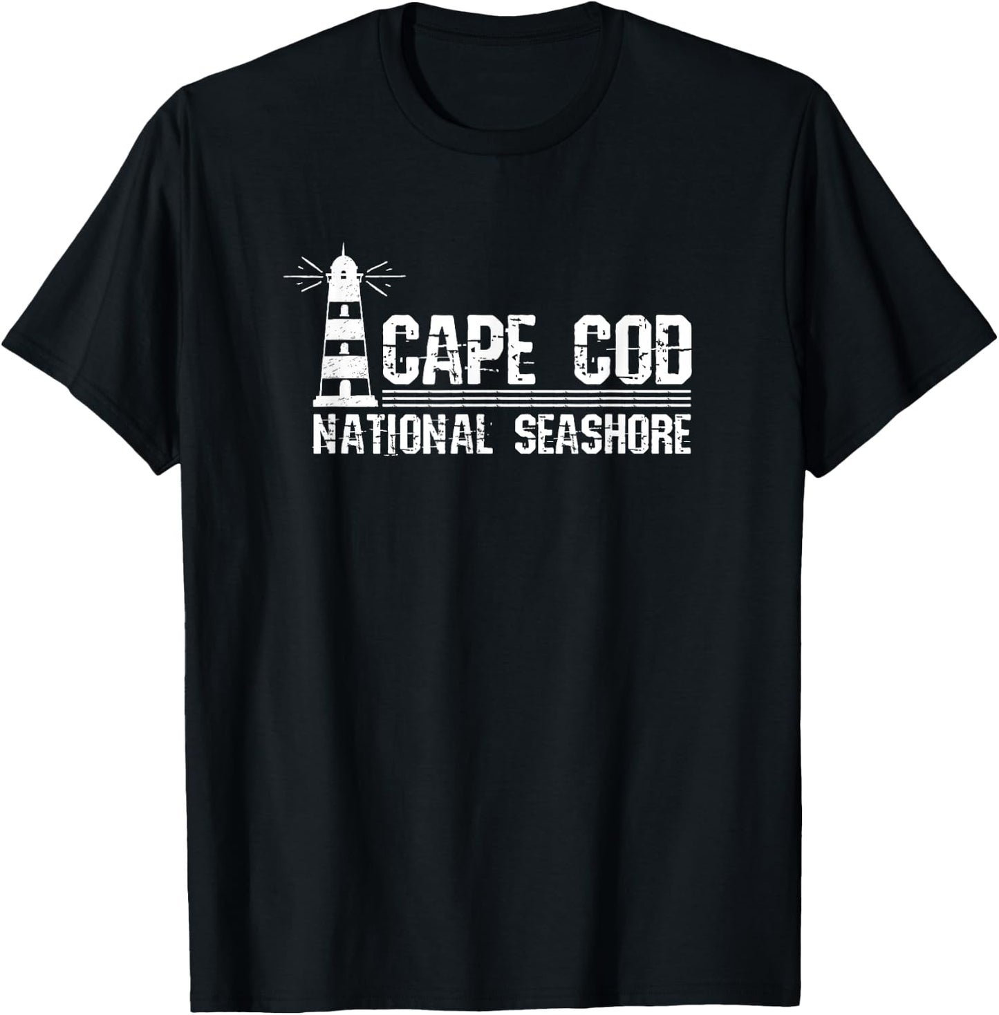 Lighthouse Cape Cod National Seashore T-Shirt - T-Shirt | Black