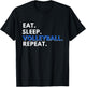 Eat Sleep Volleyball Repeat - Funny Volleyball Lover Gift T-Shirt - T-Shirt | Black