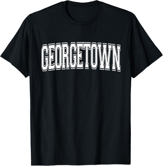 GEORGETOWN TX TEXAS USA Vintage Sports Varsity Style T-Shirt - T-Shirt | Black