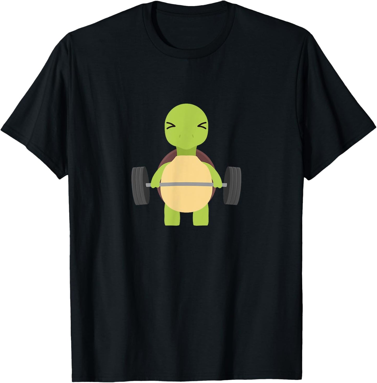 Turtle Deadlift Design - Weight Lifting Gym Workout T-Shirt - T-Shirt | Black