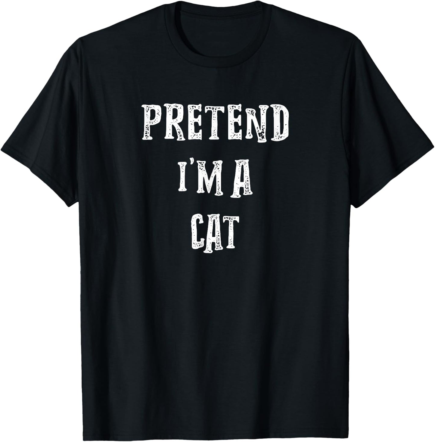 Pretend I'm A Cat Halloween Costume Couples Matching T-Shirt - T-Shirt | Black