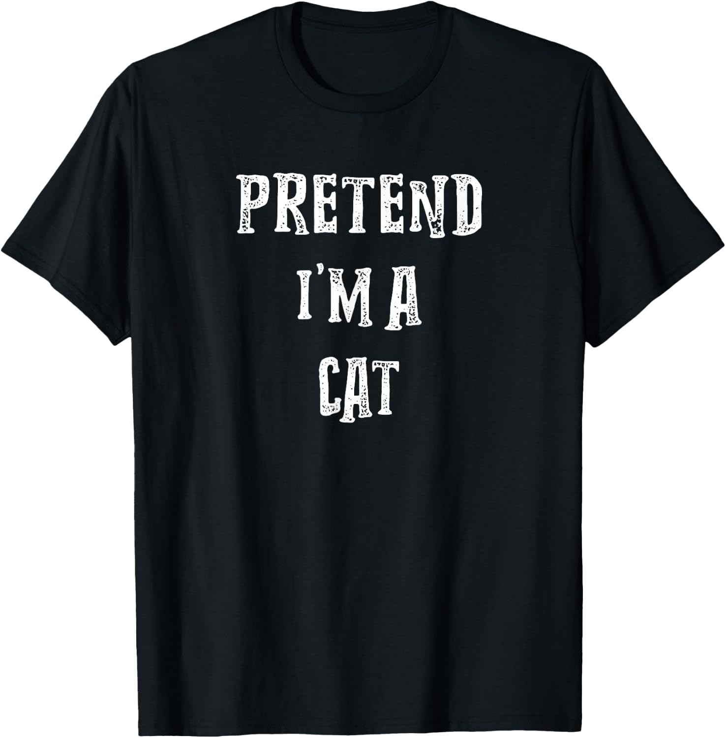 Pretend I'm A Cat Halloween Costume Couples Matching T-Shirt - T-Shirt | Black