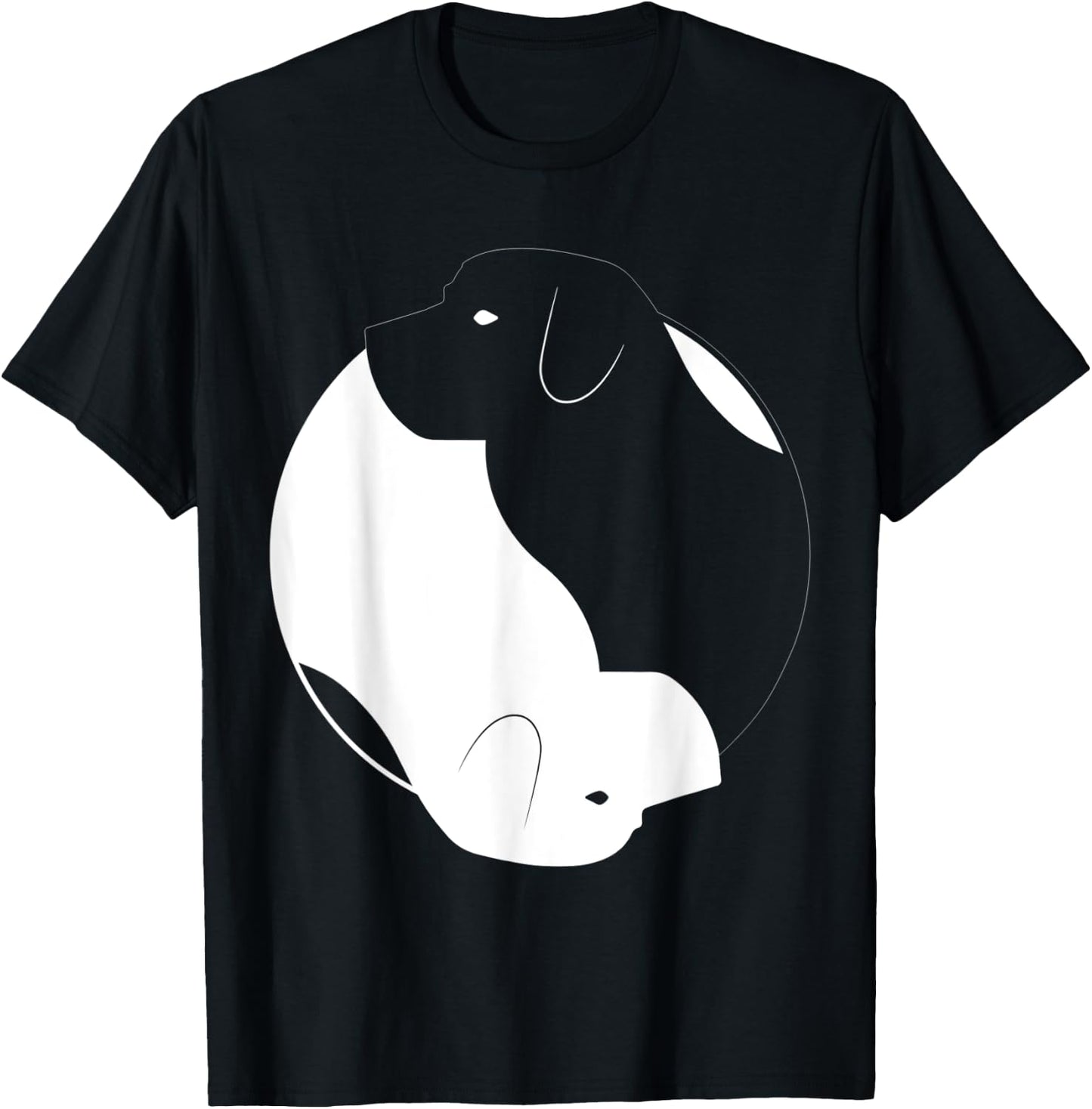 Yin Yang Labrador Funny Retriever Symbol Zen Meditation T-Shirt - T-Shirt | Black