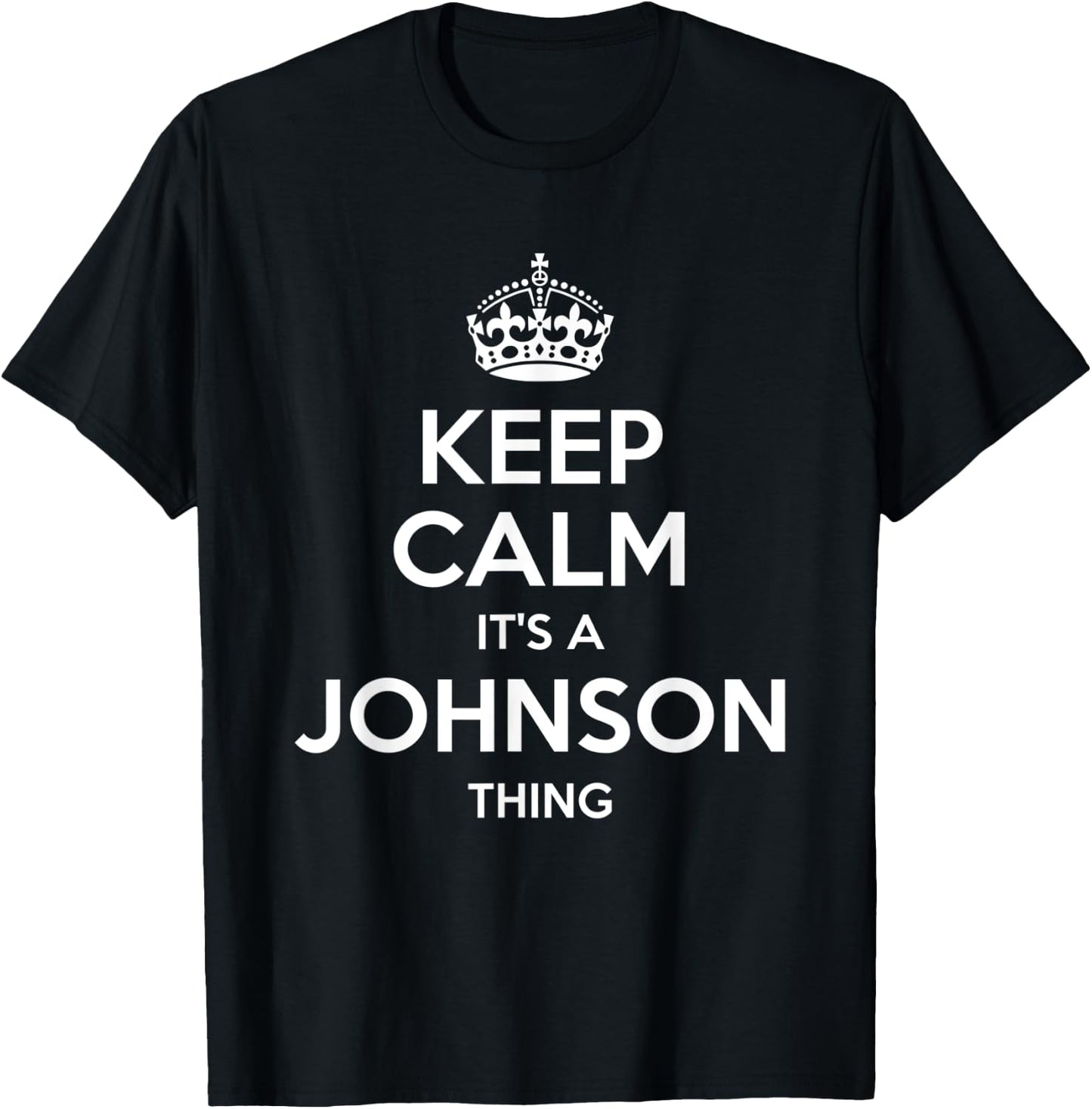 JOHNSON Surname Funny Family Tree Birthday Reunion Gift T-Shirt - T-Shirt | Black