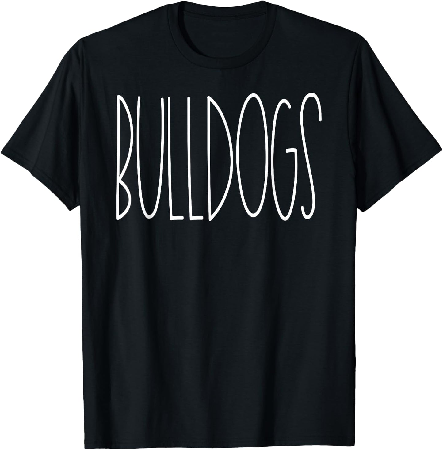 Bulldogs School Spirit Team Mascot Teacher Gift Men Women T-Shirt - T-Shirt | Black