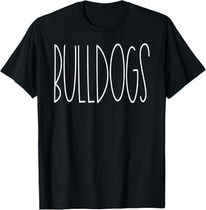 Bulldogs School Spirit Team Mascot Teacher Gift Men Women T-Shirt - T-Shirt | Black