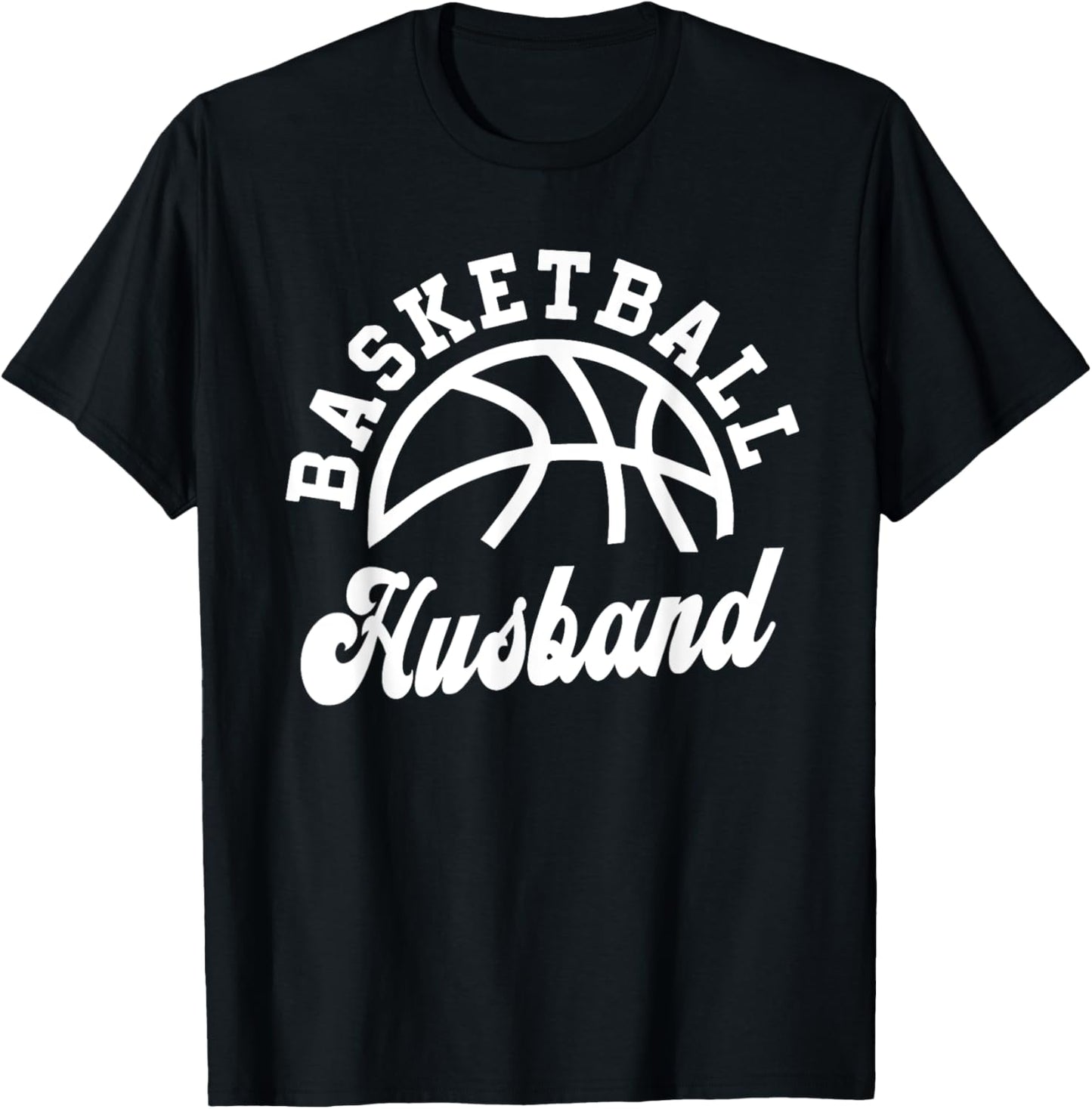 Basketball Husband Matching Basketball Team Lover Funny T-Shirt - T-Shirt | Black