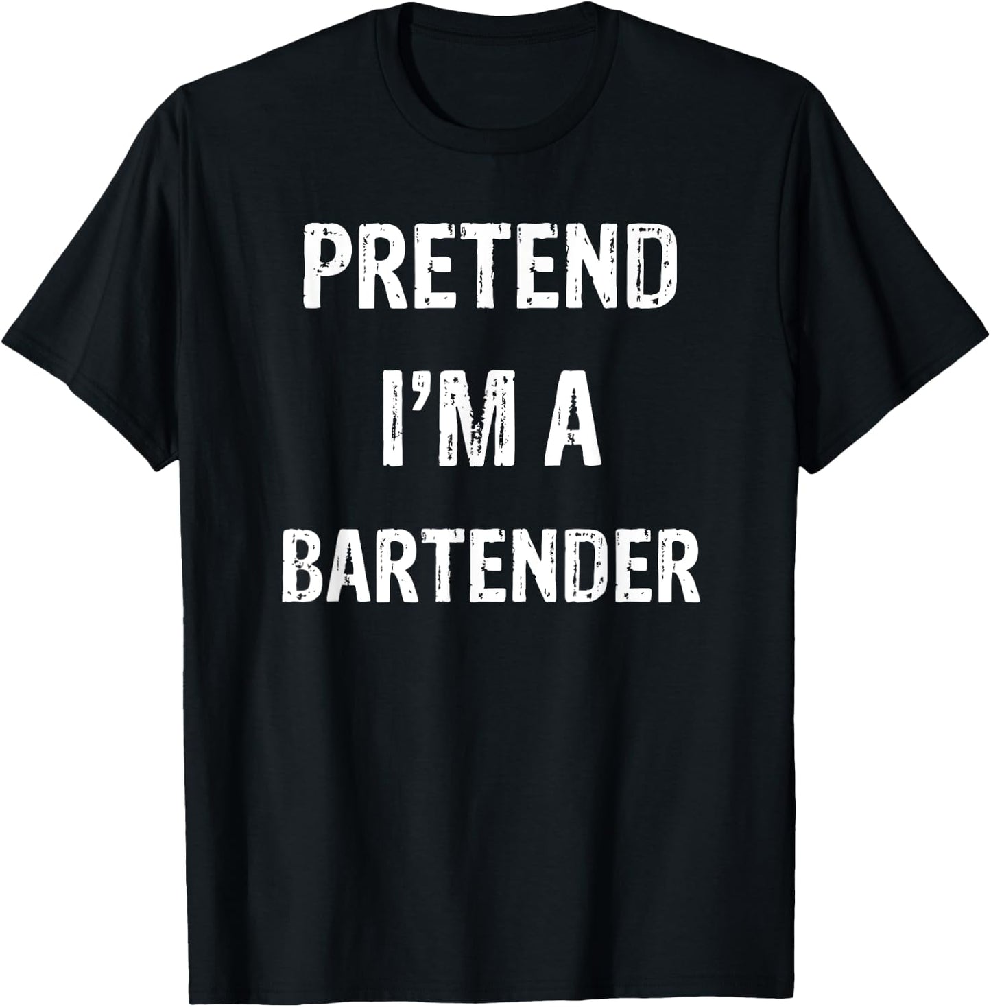 Pretend I'm A Bartender Funny Halloween Party Costume T-Shirt - T-Shirt | Black