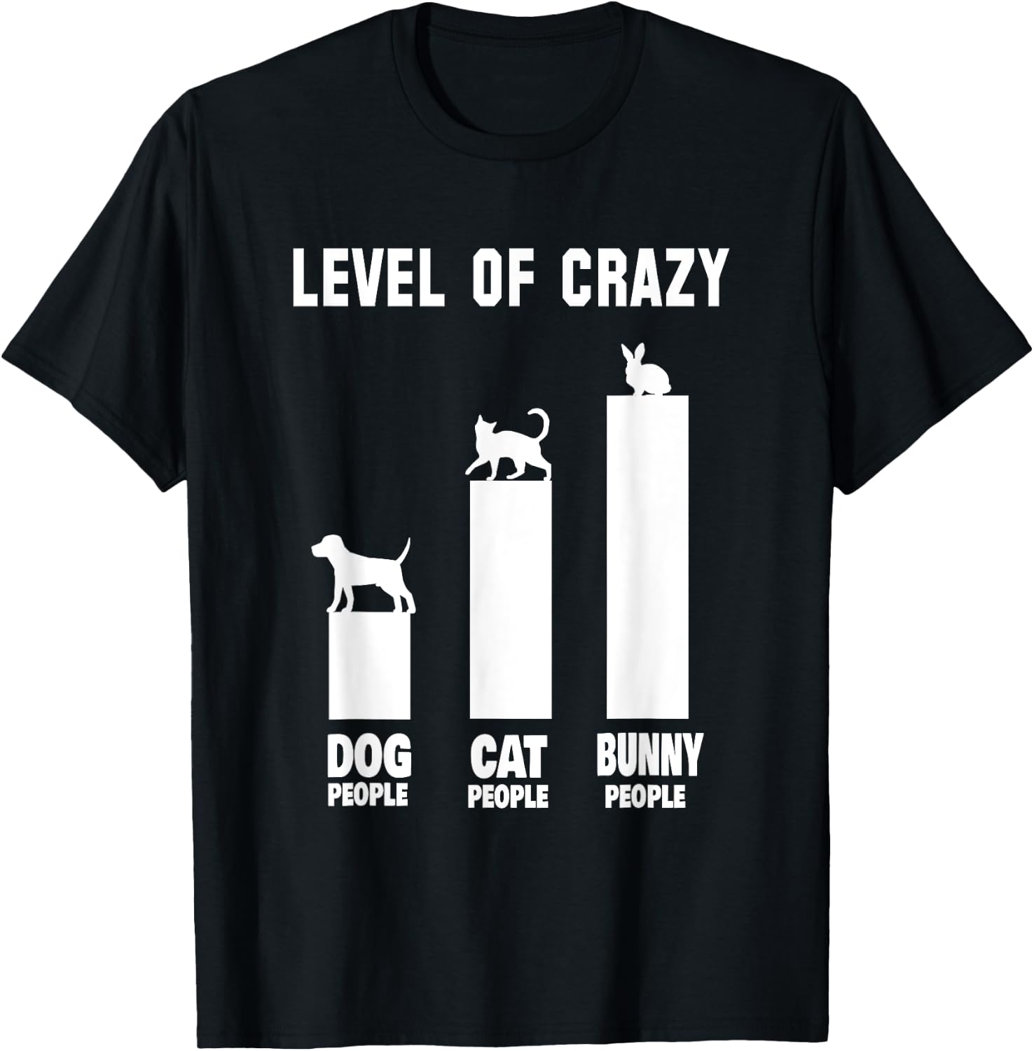 Bunny Outfit Rabbit Owners Level Of Crazy Bunny People T-Shirt - T-Shirt | Black