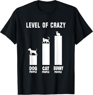 Bunny Outfit Rabbit Owners Level Of Crazy Bunny People T-Shirt - T-Shirt | Black