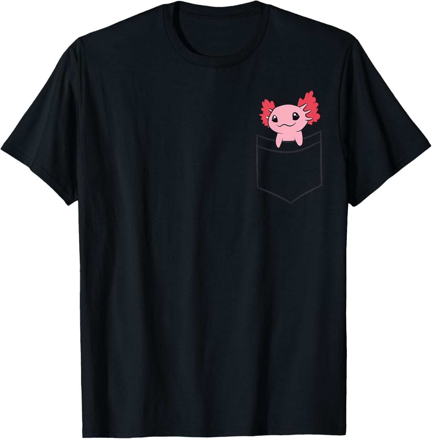 Axolotl In The Pocket Cute Baby Axolotl T-Shirt - T-Shirt | Black