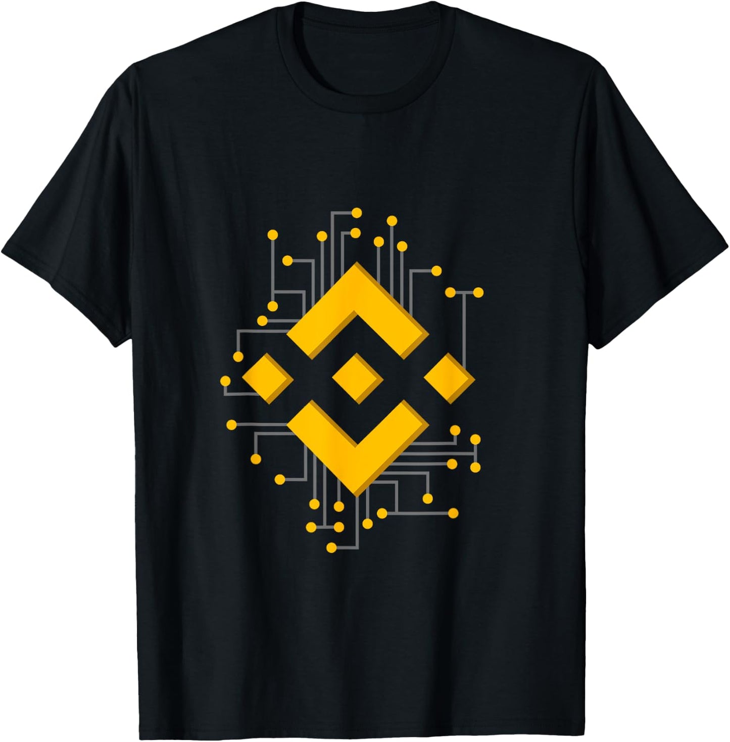 Binance Coin BNB Mechanical Logo Image T-Shirt - T-Shirt | Black