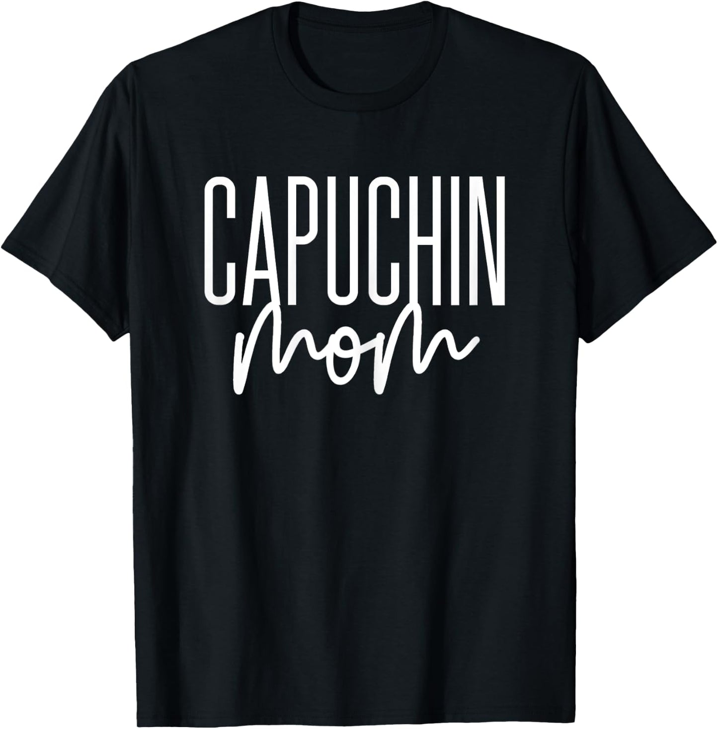 Capuchin Mom T-Shirt - T-Shirt | Black
