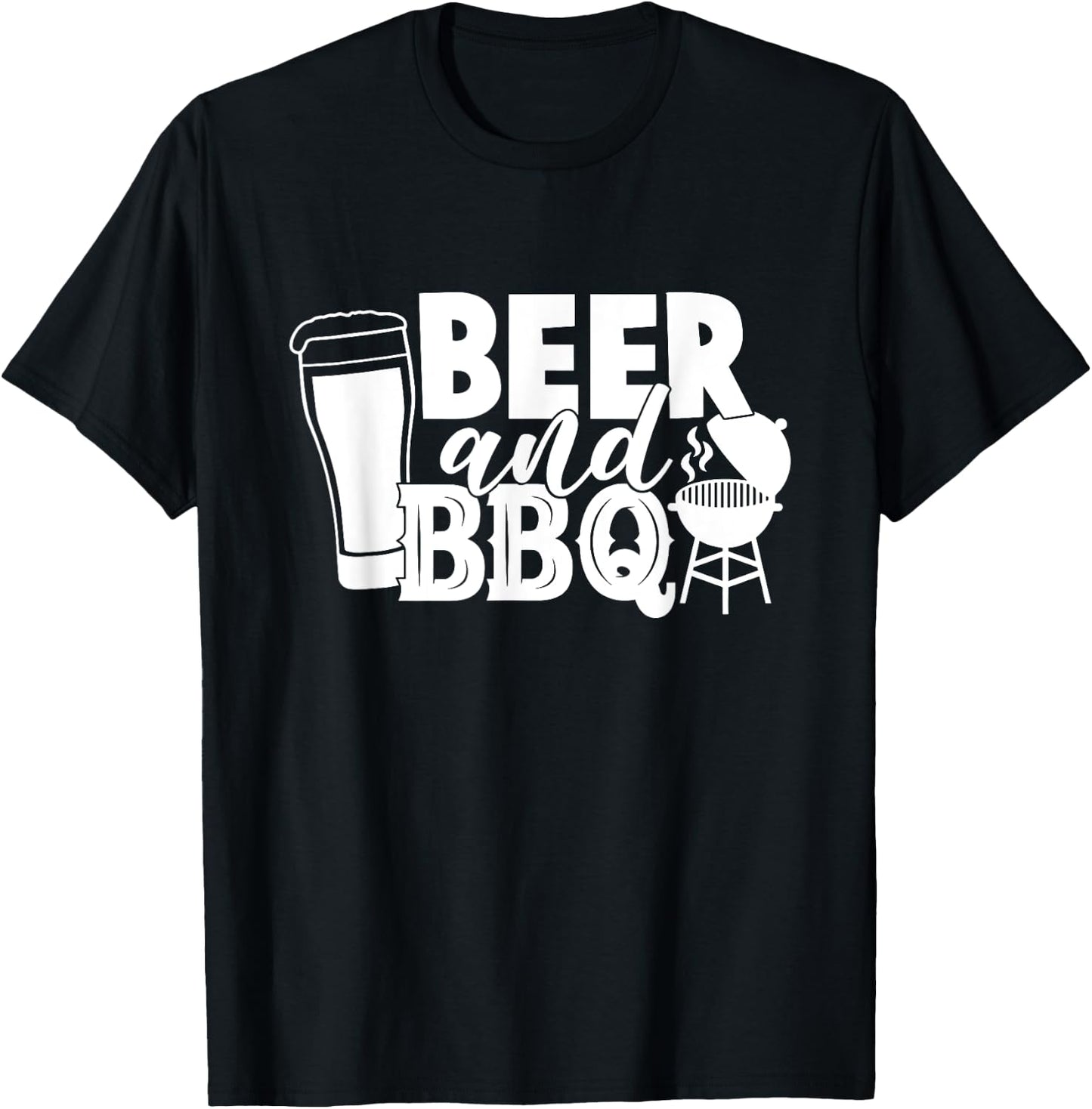BBQ and Beer. The best summer combination. Cold Beer Hot BBQ T-Shirt - T-Shirt | Black