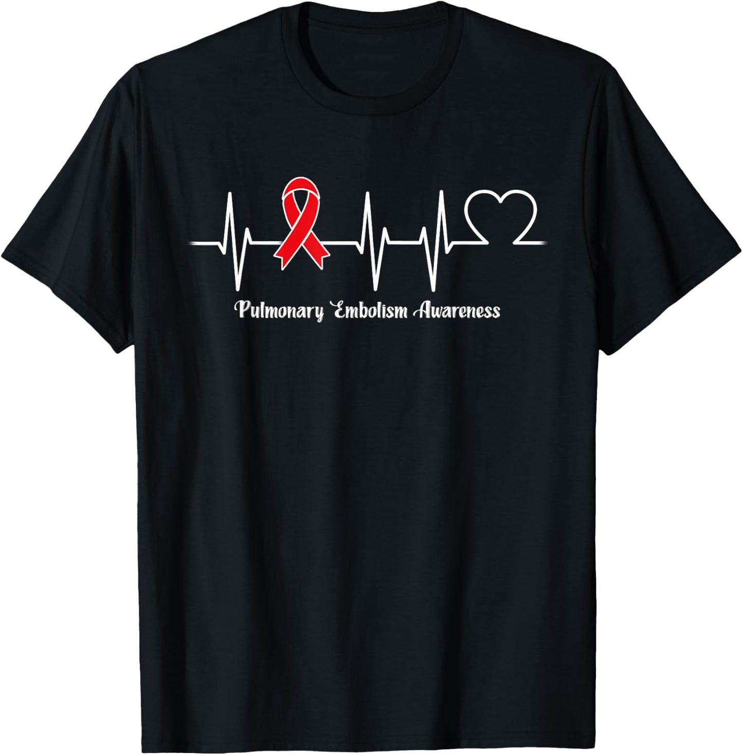 Heartbeat Pulmonary Embolism Warrior T-Shirt - T-Shirt | Black