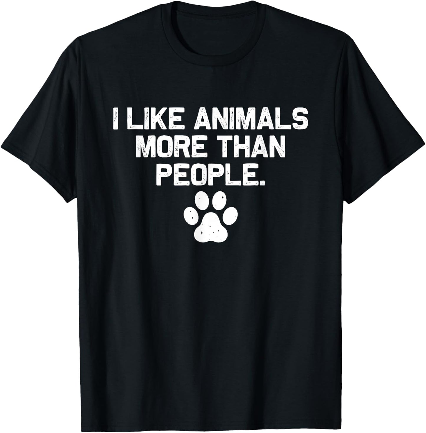 I like animals More than people T-Shirt - T-Shirt | Black