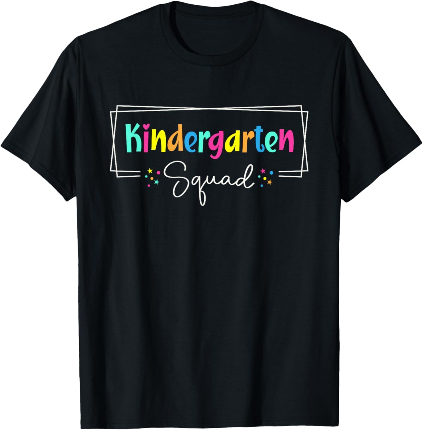 Cute Kindergarten Squad Crew Team Back To School Teacher T-Shirt - T-Shirt | Black